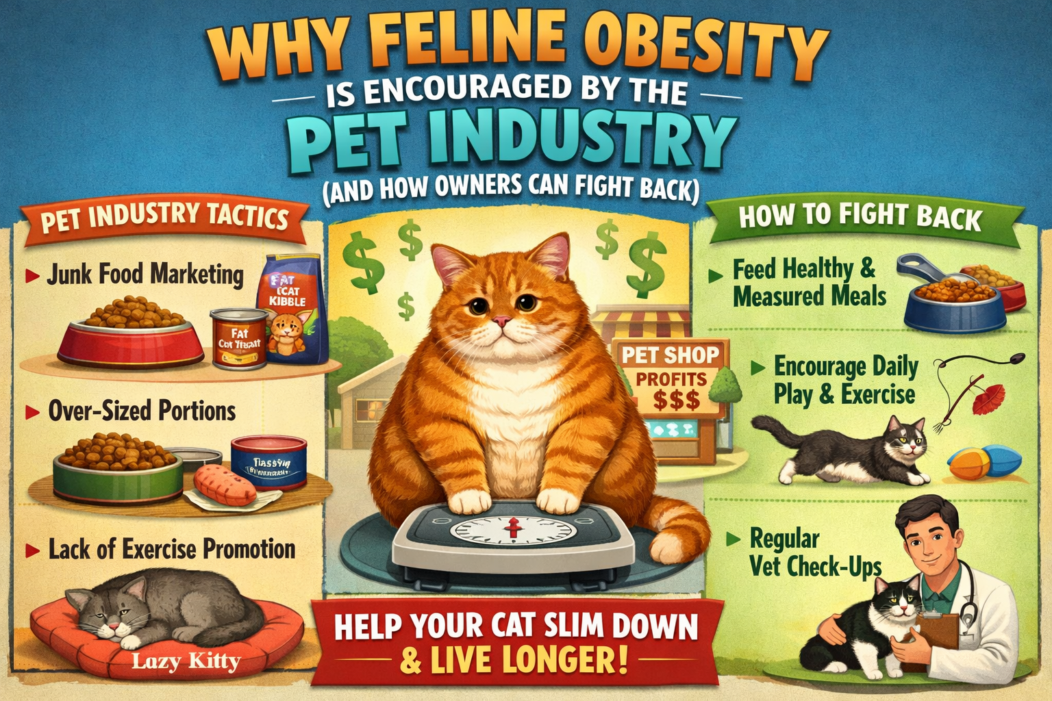 Why Feline Obesity Is Encouraged by the Pet Industry (And How Owners Can Fight Back)