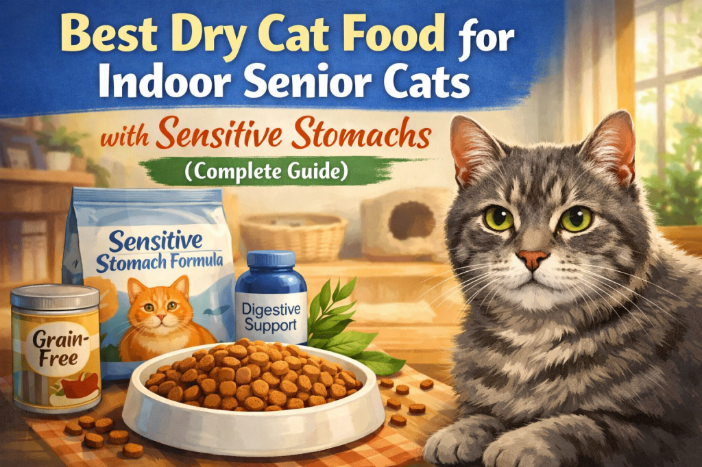 Best Dry Cat Food for Indoor Senior Cats with Sensitive Stomachs (Complete Guide)