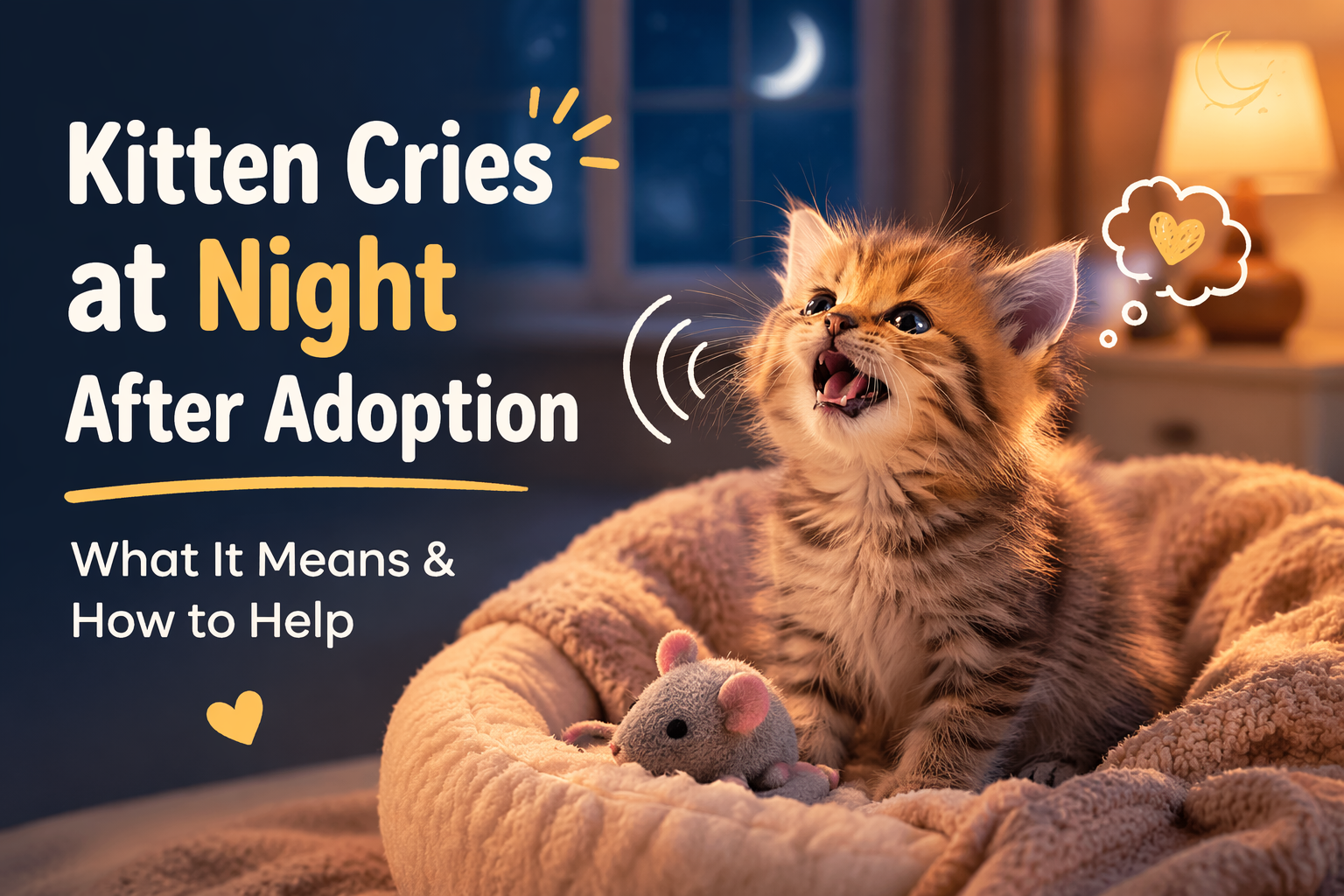 Kitten Cries at Night After Adoption (Exact Solutions That Work)